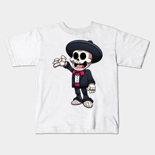 Mariachi Skeleton Kid Kids T-Shirt